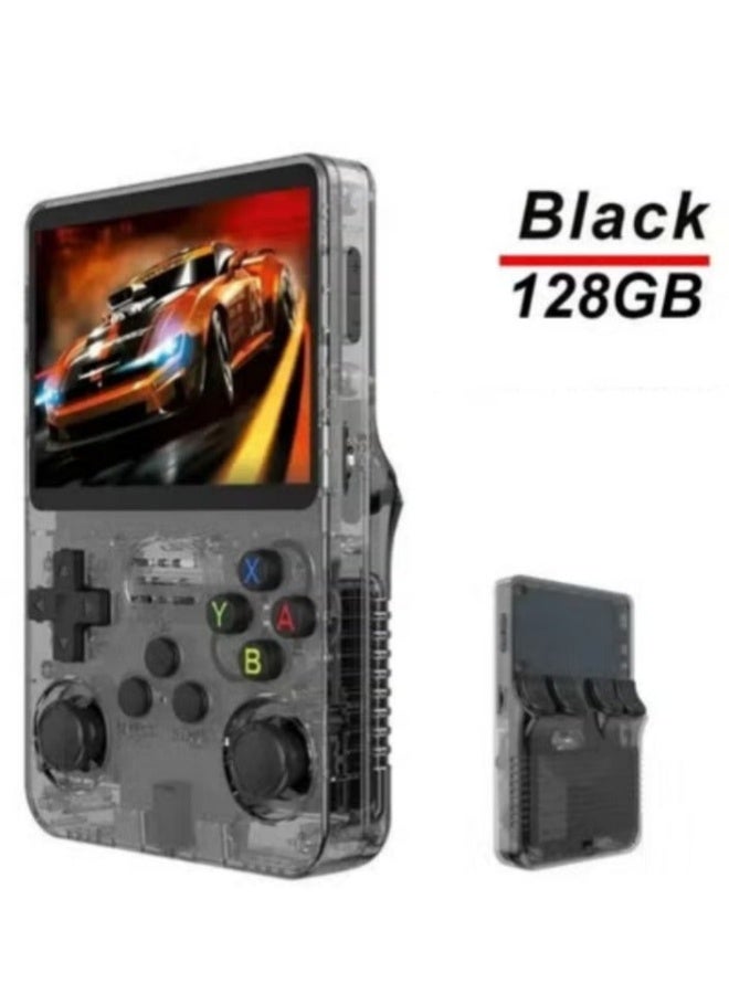 EVEREEN R36S Handheld Retro Gaming Console Linux System with 128G TF Card, Preloaded with 15000+ Games, Retro Video Game Console 3.5-inch IPS Screen (Black 128G) - Image 2