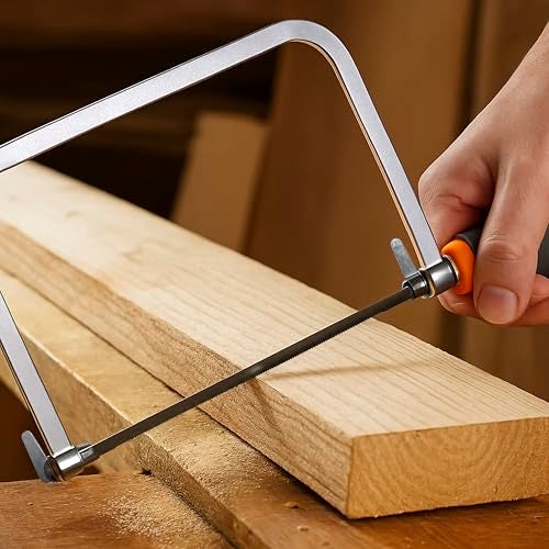 AMERICAN MUTT TOOLS Mutt Tools 6.5 inch Coping Saw for Woodworking - Premium Frame Saw with 3 Carbon Steel Blades for Precise Scroll Cuts - For Detailed Wood Projects - Image 4