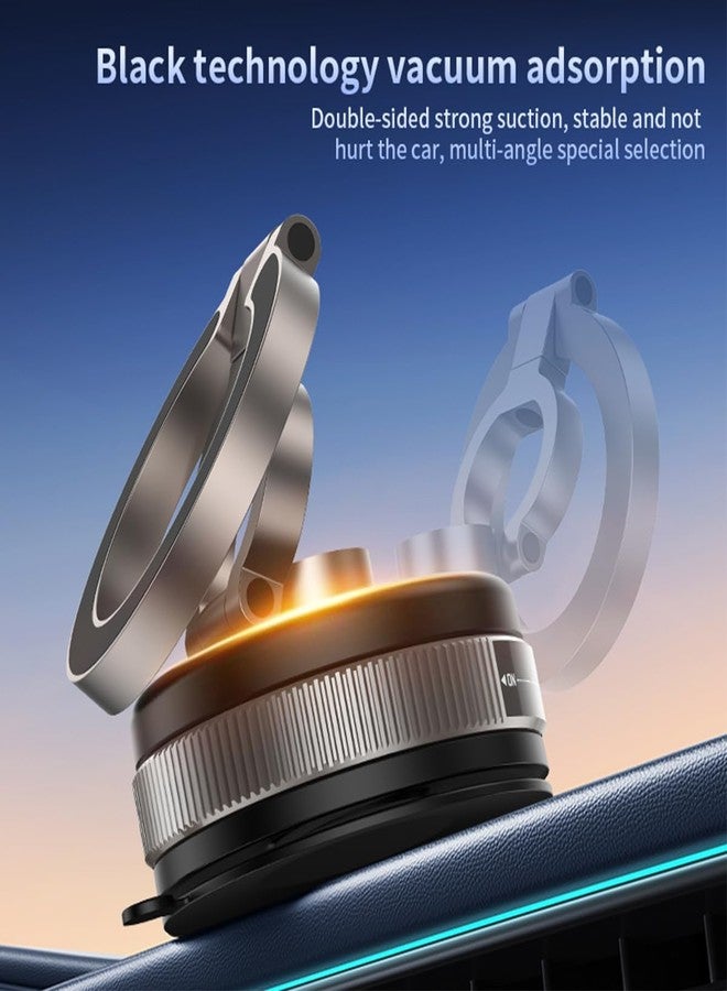 YAOKEEP 360°Adjustable Vacuum Magnetic Phone Holder for Your Car [96+LBS Suction & 2800gf Magnetic & Hands-Free Suction Cup] Car Mount for Car/Gym/Shower.Car Phone Holder for Magsafe iPhone16 ProMax 15 14 13 - Image 5