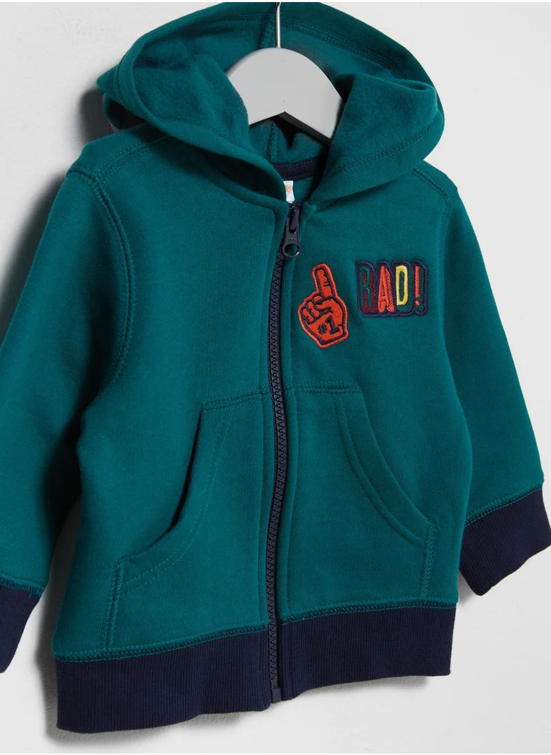 GYMBOREE Infant Atop Zip Through Hoodie