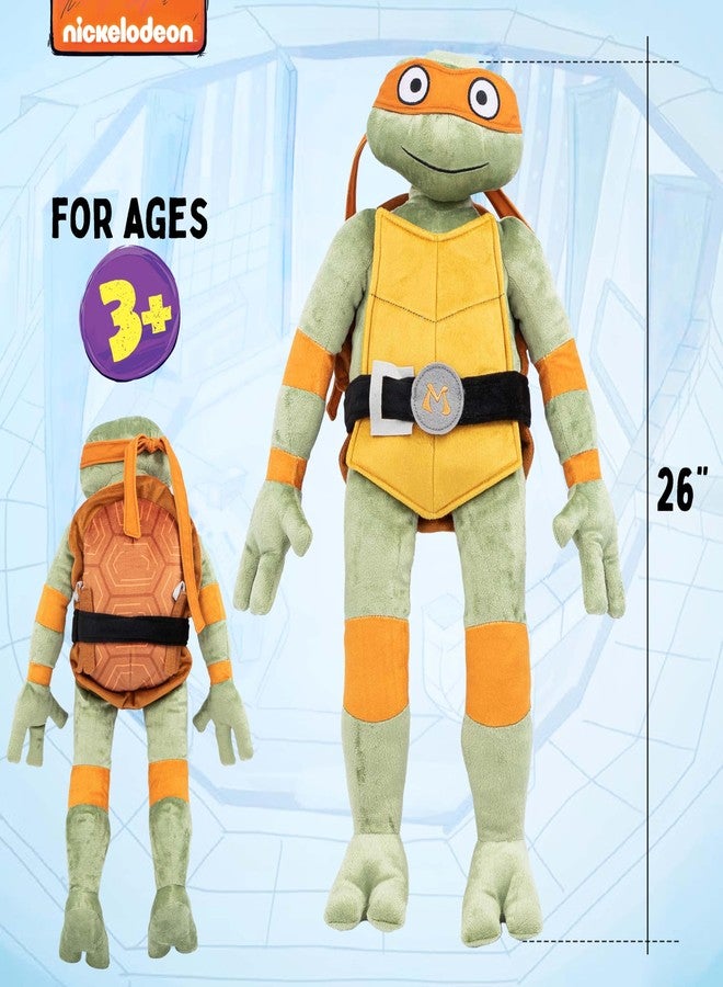 Jay Franco Nickelodeon Teenage Mutant Ninja Turtles Michaelangelo Plush Pillow Buddy - Super Soft Stuffed Character Pillow - Polyester Microfiber, 26 Inches - Image 2