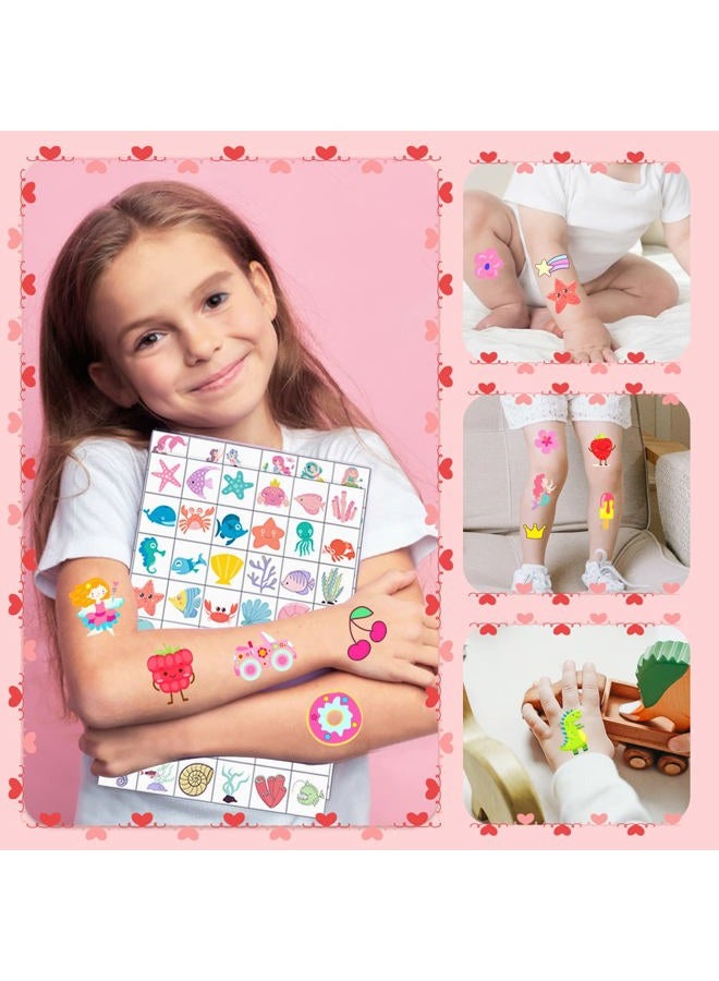 Partywind 960 PCS Individually Wrapped Tattoos for Kids Bulk, Cute Temporary Tattoo Stickers for Birthday Party Supplies Favors, Fake Tattoos for Kids Christmas Games (20 Sheets) - Image 5