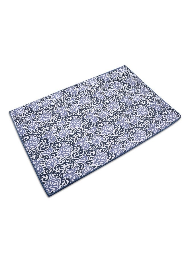 OAN Dish Drying Mat, Absorbent, Microfiber, Countertop Protector (Blue Abstract, 75x50CM, Pack of 1) - Image 1