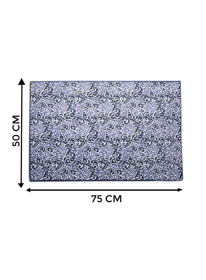 OAN Dish Drying Mat, Absorbent, Microfiber, Countertop Protector (Blue Abstract, 75x50CM, Pack of 1) - Image 5