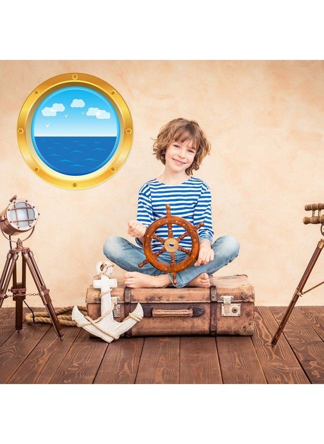 Outus Cruise Ship Porthole Stickers Cruise Decorations Nautical Stickers For Wall Window Door Room Birthday Carnival Cruise Nautical Party Decorations (4Pieces)  - Image 3