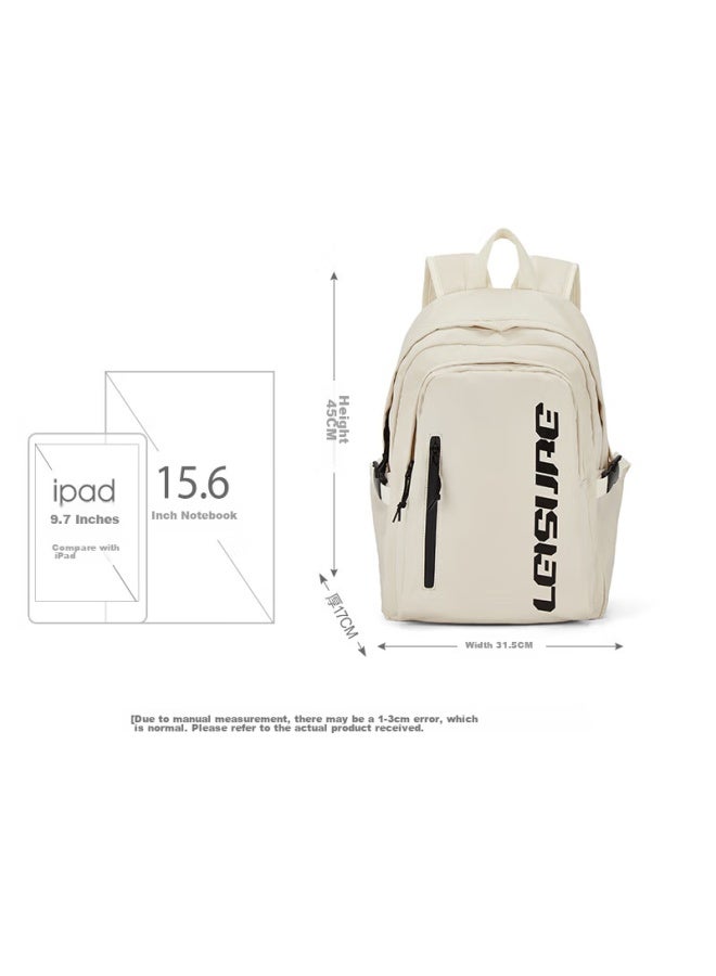Landcase Backpack For College Students, Stylish Backpack For Middle School Girls, Simple Travel Backpack For High School Students And Men, 1625 Off-white - Image 4