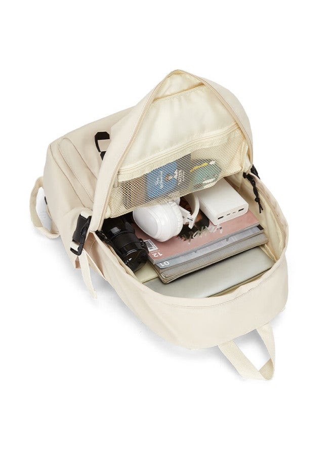 Landcase Backpack For College Students, Stylish Backpack For Middle School Girls, Simple Travel Backpack For High School Students And Men, 1625 Off-white - Image 3