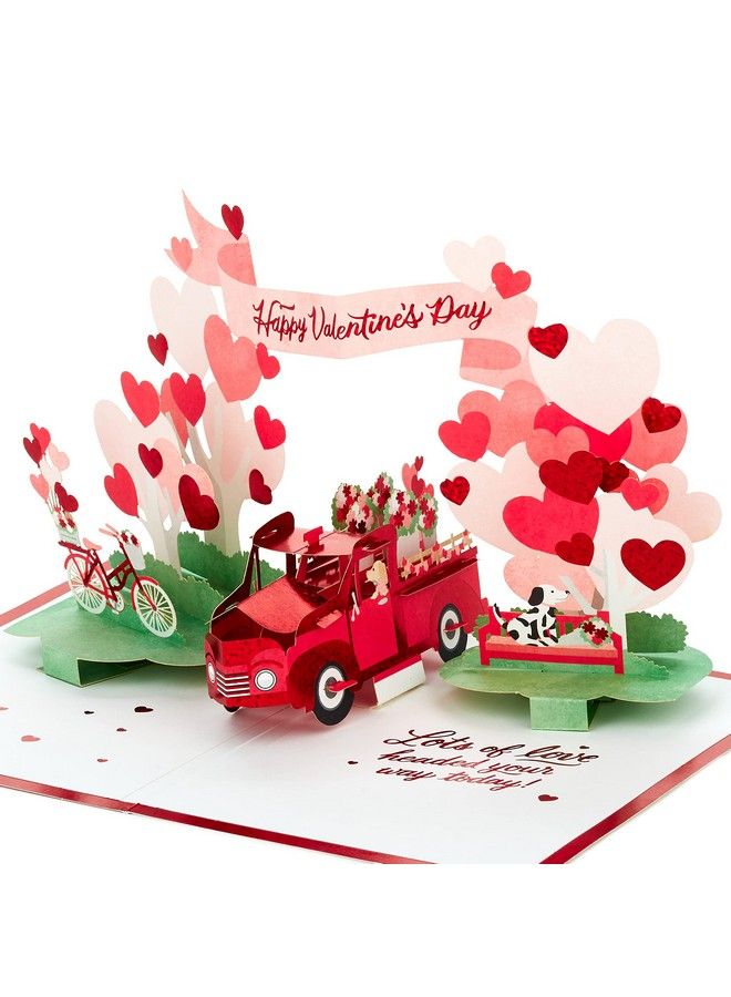 Hallmark بطاقة عيد الحب المنبثقة من Signature Paper Wonder (شاحنة حمراء عتيقة) - Image 1