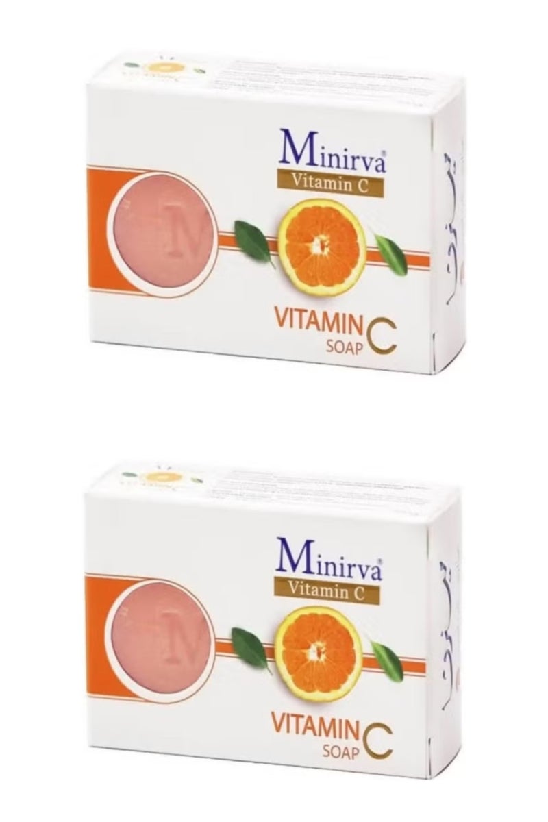 minirva Vitamin C Soap - 2*100g, 2 pieces - Image 1