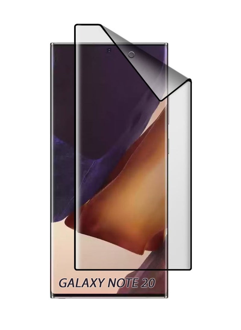 غشاء سيراميك لهاتف سامسونج جالكسي نوت 20 واقي شاشة مضاد للتوهج ومضاد لبصمات الأصابع بتقنية اللمس ثلاثي الأبعاد، سطح غير لامع غشاء نانو سيراميكي لهاتف جالكسي نوت 20 شفاف/أسود - Image 1