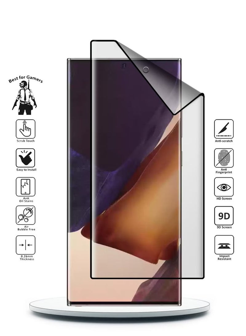 غشاء سيراميك لهاتف سامسونج جالكسي نوت 20 واقي شاشة مضاد للتوهج ومضاد لبصمات الأصابع بتقنية اللمس ثلاثي الأبعاد، سطح غير لامع غشاء نانو سيراميكي لهاتف جالكسي نوت 20 شفاف/أسود - Image 2