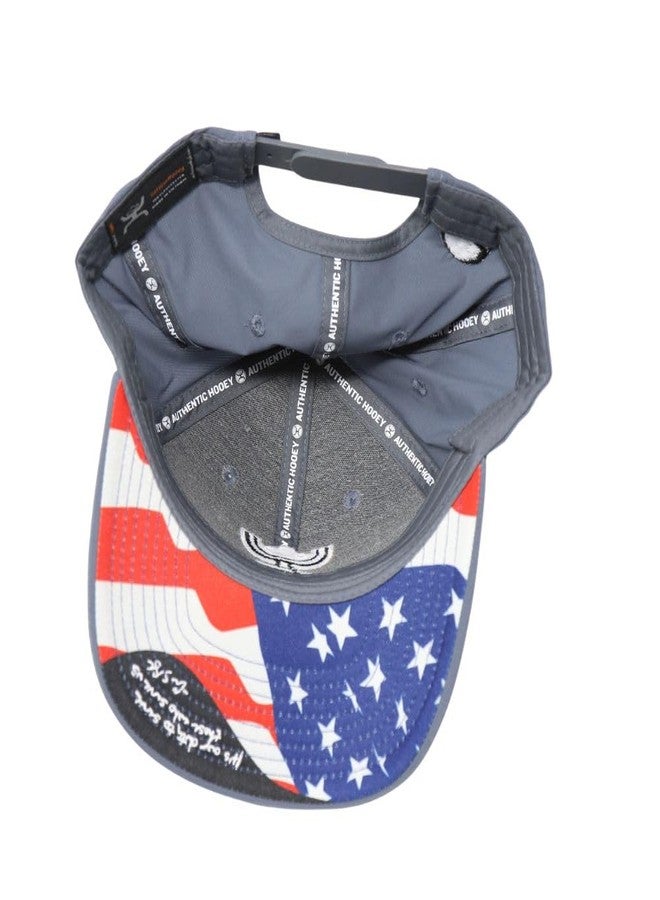 HOOEY Chris Kyle Adjustable Snapback Hat - Mid Profile 6-Panel Baseball Cap for Men and Women - Outdoor, Casual, Hiking, Everyday Wear - Full Fabric Crown, Curved Bill, Classic Fit - Grey - Image 3