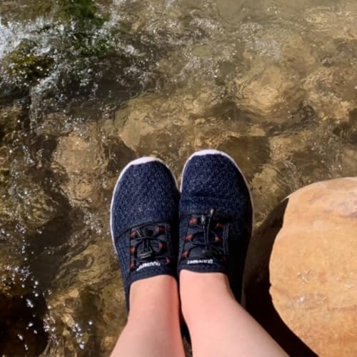 DOUSSPRT Men's Water Shoes Quick Drying Sports Aqua Shoes BlueWhite Size 8.5 - Image 2