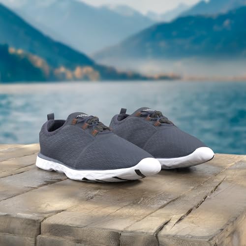 DOUSSPRT Men's Water Shoes Quick Drying Sports Aqua Shoes BlueWhite Size 8.5 - Image 3