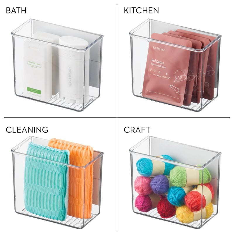 iDesign Magnetic Small Clear Plastic Organizer Bins for Laundry Room Storage - 2-Pack - Image 4