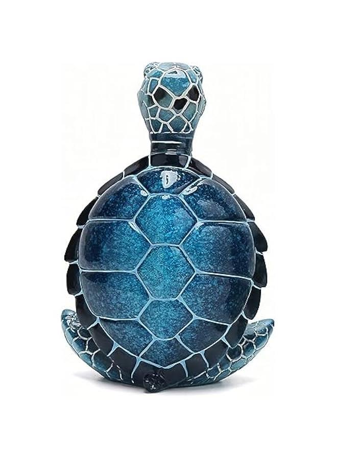 VVGIFTS Sea Turtle Meditation Yoga Decor, Garden Figurine Sea Turtle Meditating Coastal Beach Decorations, Zen Yoga Resin Statue for Home Office Decorations (Put The Palm Together) - Image 5