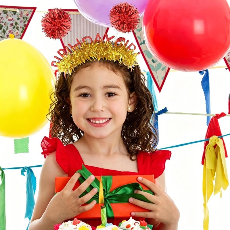 CIEHER Birthday Girl Headband Birthday Crown for Women Girls - Image 3