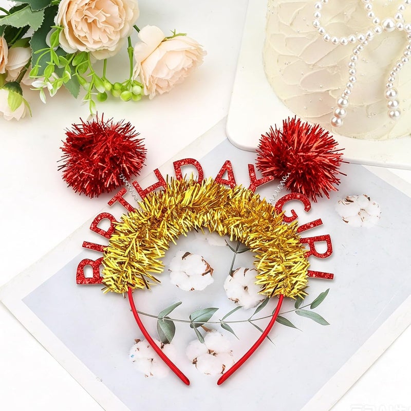 CIEHER Birthday Girl Headband Birthday Crown for Women Girls - Image 4