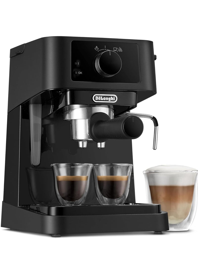Delong De'Longhi EC230 Coffee Maker with Milk Frothing Nozzle, 1100 Watts - Black - Image 1