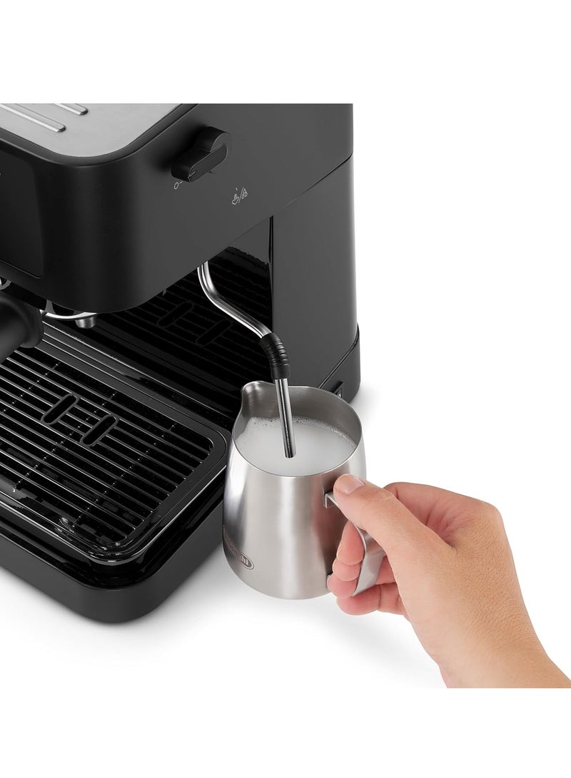 Delong De'Longhi EC230 Coffee Maker with Milk Frothing Nozzle, 1100 Watts - Black - Image 3