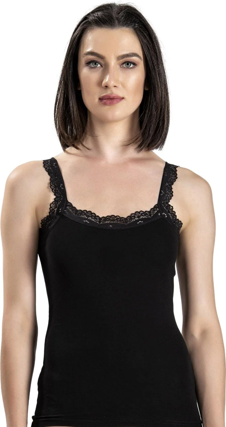 Jiber Women's Laced Wide Strap Lycra Undershirt 505 - 3 Pieces