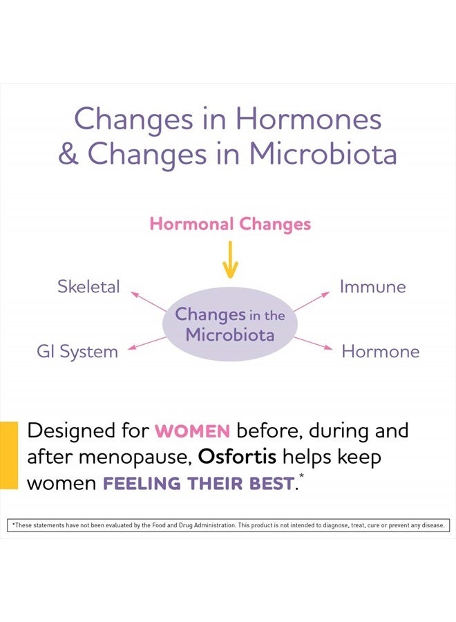 BioGaia Osfortis, Women's Probiotic for Strong Bones, Immune Balance & GI Wellness, Contains L. reuteri 6475, 60 Capsules, 1 Pack - Image 4