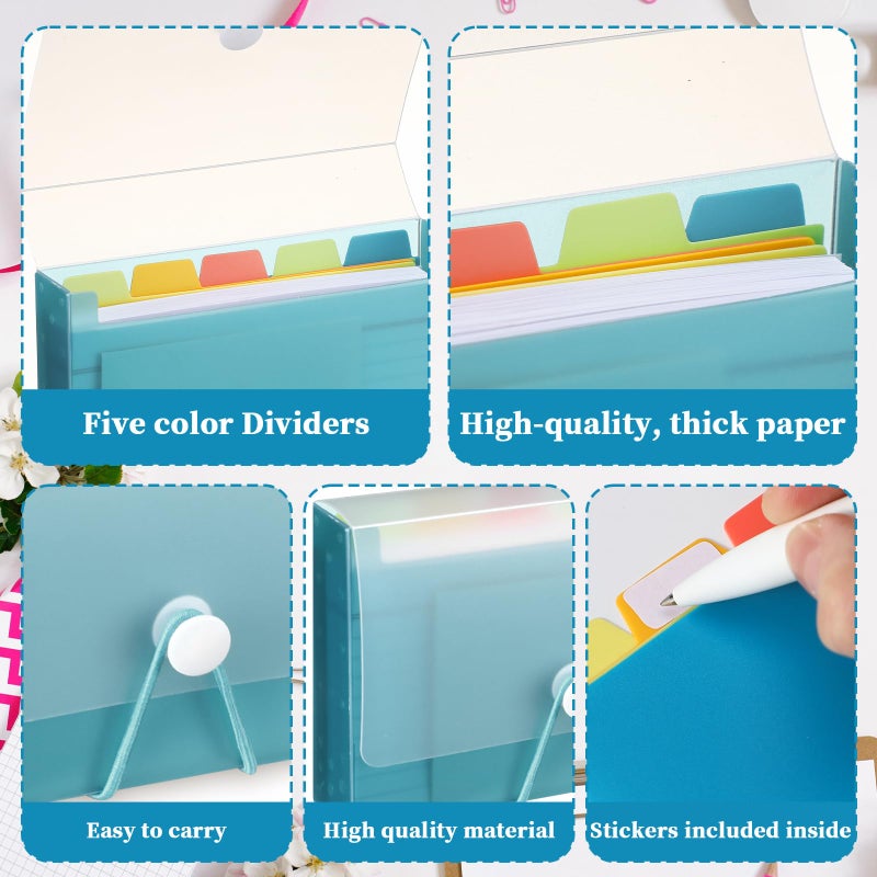 ForraFun 3 Set 3" x 5" Index Card Case Box Includes 900 Cards 3 Business 3x5 Index Card Holders with 15 Tab Dividers Comes for Storing Recipe Cards Office School - Image 3