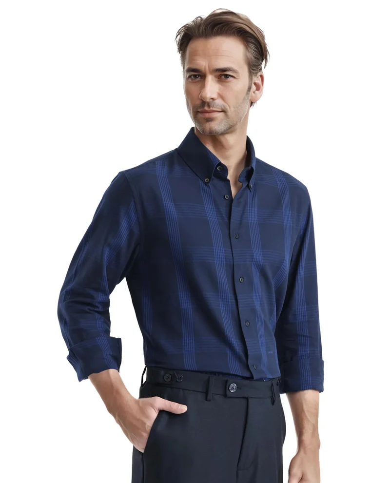 Rare Rabbit Men's Regular Fit Check Shirt