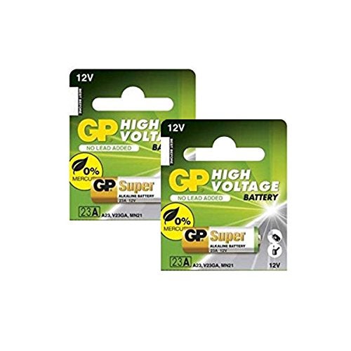 MaxiAids GP 12V Alkaline Batteries - Size 23A - 2-Pack - Image 1