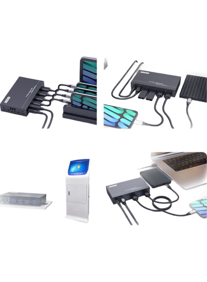 SIPOLAR Usb3.0 Expansion Dock Hub 4-Port Splitter A-4U30 (1M) Industrial Grade Hub For Laptop Desktop Computer With Hard Drive, Keyboard, Mouse Charging 1A Per Port With Power - Image 2