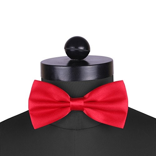 Peluche Men's Satin The Cerulean Cummerband and Bow Tie Set (Red, Free Size) - Image 4