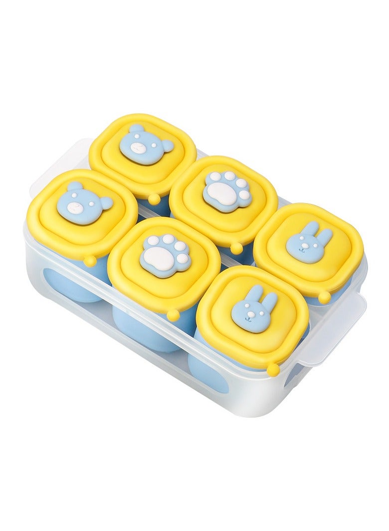 Baby Silicone Food Supplement Box Storage Freezer Lattice Box Baby Steamed Cake Mold and Cooked Meat Puree Complementary Food Abrasive Tools - Image 1