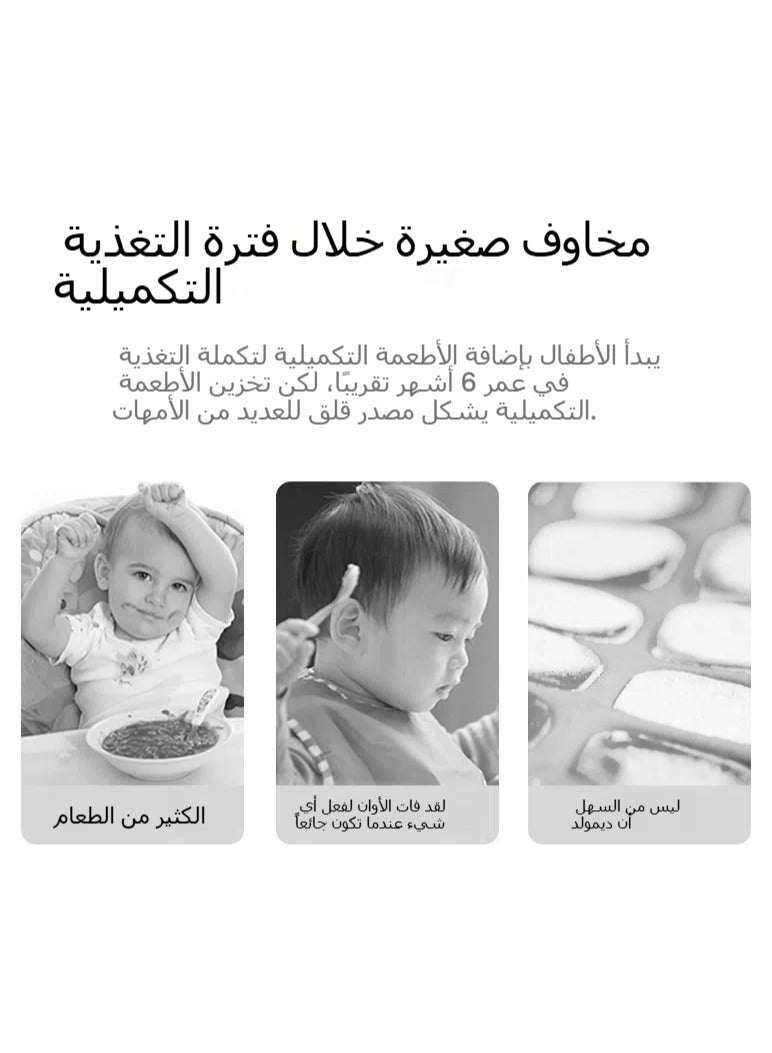 Baby Silicone Food Supplement Box Storage Freezer Lattice Box Baby Steamed Cake Mold and Cooked Meat Puree Complementary Food Abrasive Tools - Image 4
