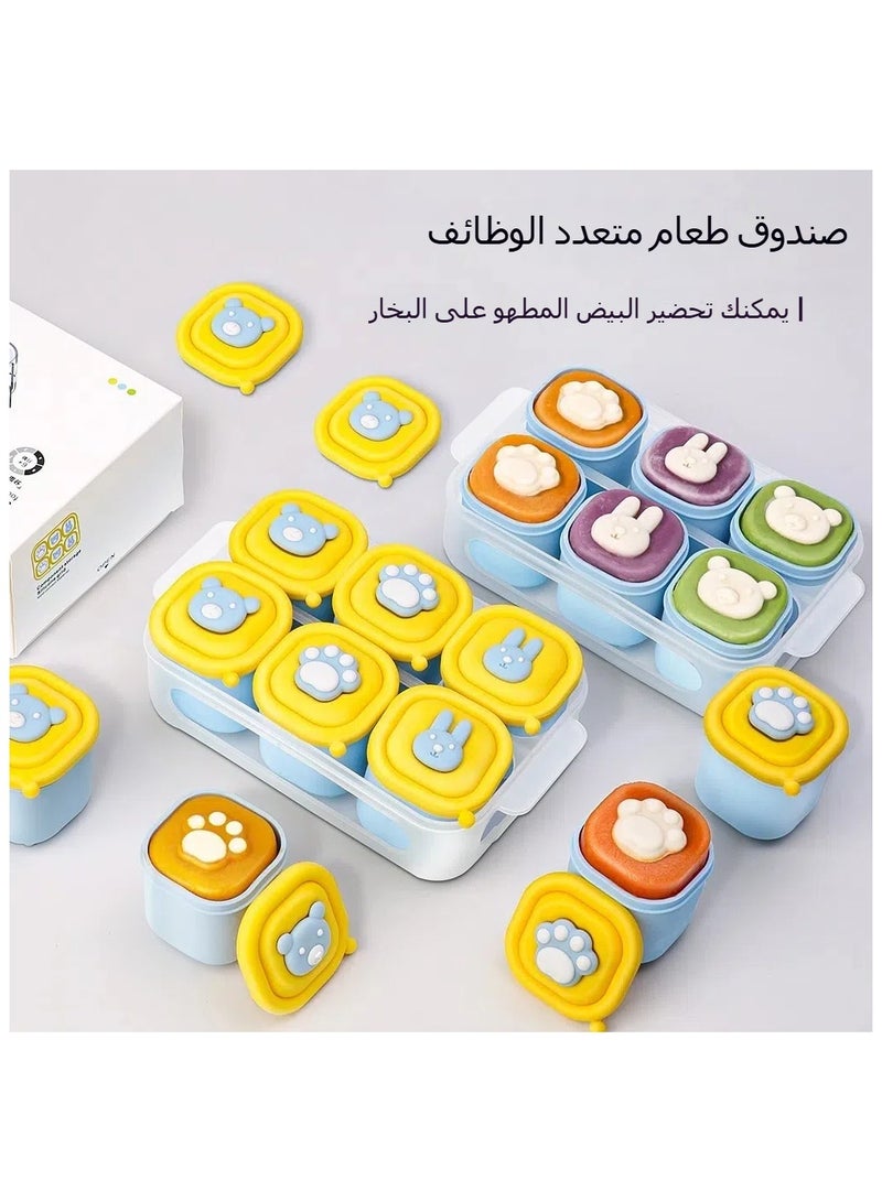 Baby Silicone Food Supplement Box Storage Freezer Lattice Box Baby Steamed Cake Mold and Cooked Meat Puree Complementary Food Abrasive Tools - Image 3