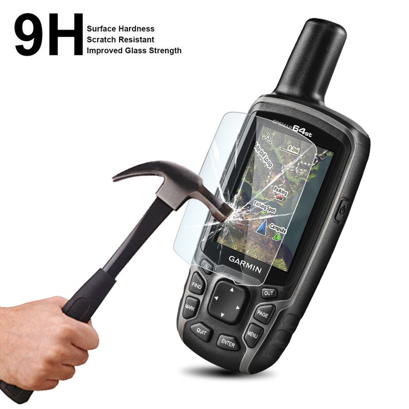 AKWOX (Pack of 4) Tempered Glass Screen Protector for Garmin GPSMAP 62 64 64s 64st, 0.3mm 9H Hard Scratch-resistant Protective Film for GPSMAP 62 62s 62sc 62st 62stc 64 64s 64st GPS - Image 3