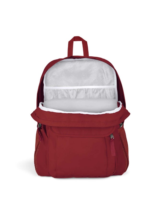 جان سبورت يونيون باك حقيبة ظهر بأحزمة كتف مبطنة وسحاب للإغلاق أحمر داكن 42 × 32 × 14 سم EK0A5BAJN621 - Image 3