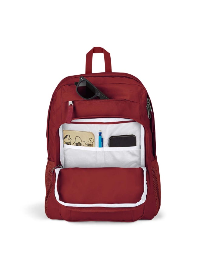 جان سبورت يونيون باك حقيبة ظهر بأحزمة كتف مبطنة وسحاب للإغلاق أحمر داكن 42 × 32 × 14 سم EK0A5BAJN621 - Image 4