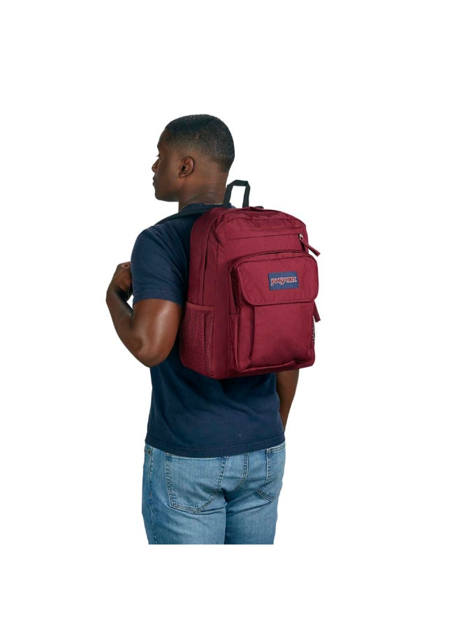 جان سبورت يونيون باك حقيبة ظهر بأحزمة كتف مبطنة وسحاب للإغلاق أحمر داكن 42 × 32 × 14 سم EK0A5BAJN621 - Image 5