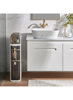 Generic 4 Tier Bathroom Organizers and Storage,Plastic Tall Narrow Slim Bathroom Floor Cabinet Waterproof Bathroom Storage Cart with Clear Drawers And Wheels for Small Space Gap Bathroom Kitchen  - Image 5