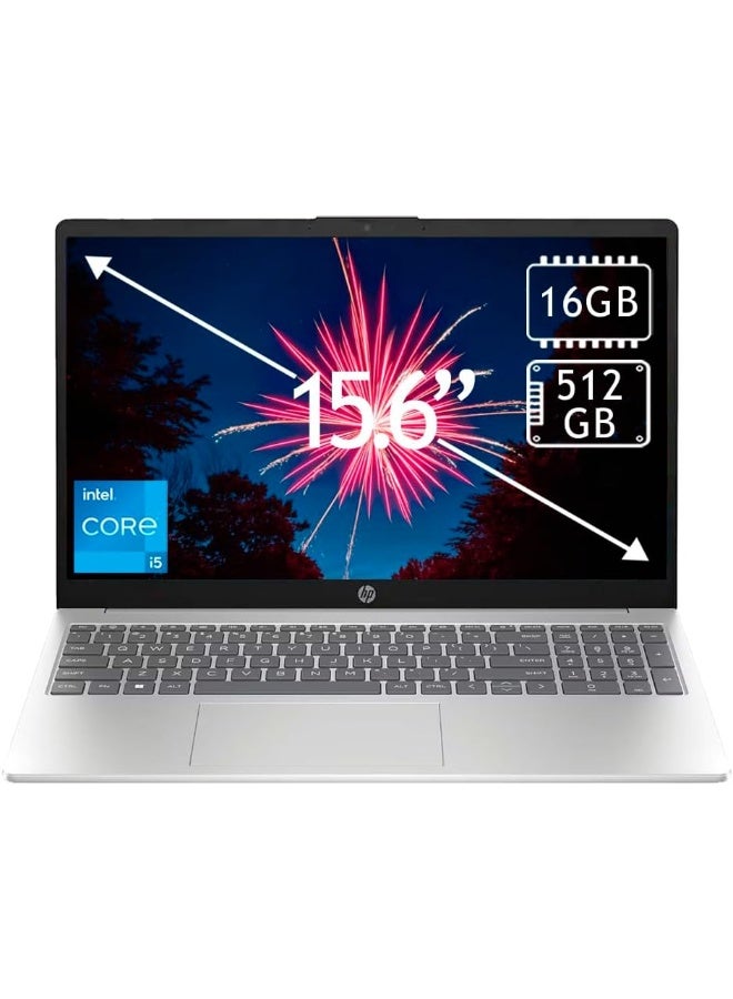 HP - 15.6" Full HD Touch-Screen Laptop - Intel Core i5 1334U 2023-16GB Memory - 512GB SSD - Natural Silver (15-FD0215DX) English Natural Silver - Image 1
