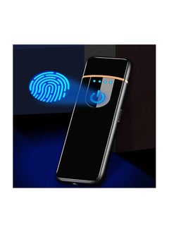 amazing.EGP Electronic Lighter, Windproof USB Rechargeable Electric Lighter with Smart Fingerprint Sensor, Double Side Ignition, Creative Power Indicator Flameless Lighter (Black)  - Image 2