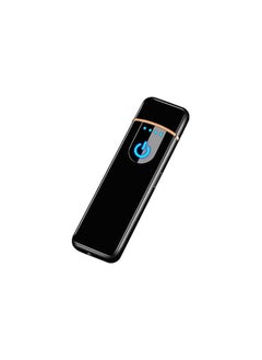 amazing.EGP Electronic Lighter, Windproof USB Rechargeable Electric Lighter with Smart Fingerprint Sensor, Double Side Ignition, Creative Power Indicator Flameless Lighter (Black)  - Image 3