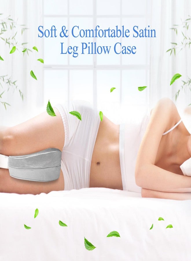 Zelimun Knee Pillow Cover 9.8" x9.8" x5.9", Leg Pillowcase Replacement, Contour Pillowcase for Heart Shaped Knee Pillow (Grey) - Image 4
