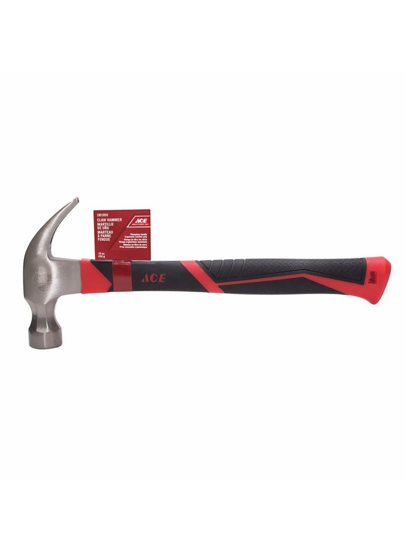 ACE Steel Claw Hammer WFiberglass Handle 4535g 