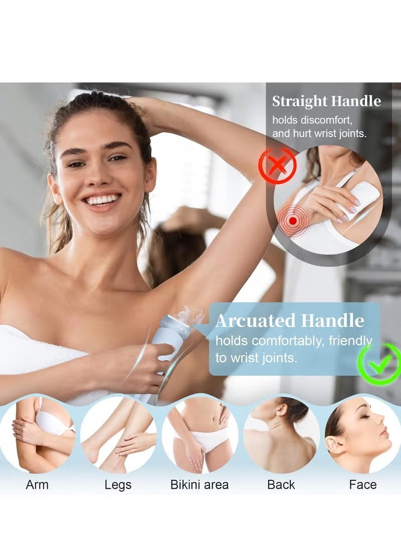 Women'S Electric Shaver, 2-In-1 Electric Shaver, Suitable For Women'S Leg, Underarm, Face And Pubic Hair, Wet And Dry Use, Rechargeable Trimmer, Detachable Head, Painless Hair Removal, Ipx7 Waterproof, Blue. - Image 2