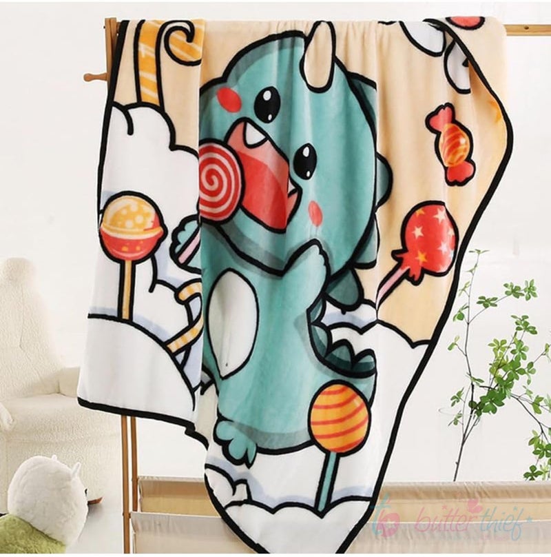 INSTABUYZ Butterthief Light Weight Cartoon Printed Blanket 100 x140 cm, 0-5 Years Soft Flannel for All Seasons Reversible Baby Blanket for Kids Toddlers New Born Boys & Girls - Image 2