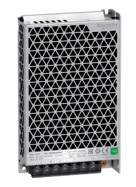 Schneider Power Supply Phaseo Easy ABL2_ single phase power supply, 100...240V input, 24V DC output, 156W, 6,5A_ [ABL2REM24065K]