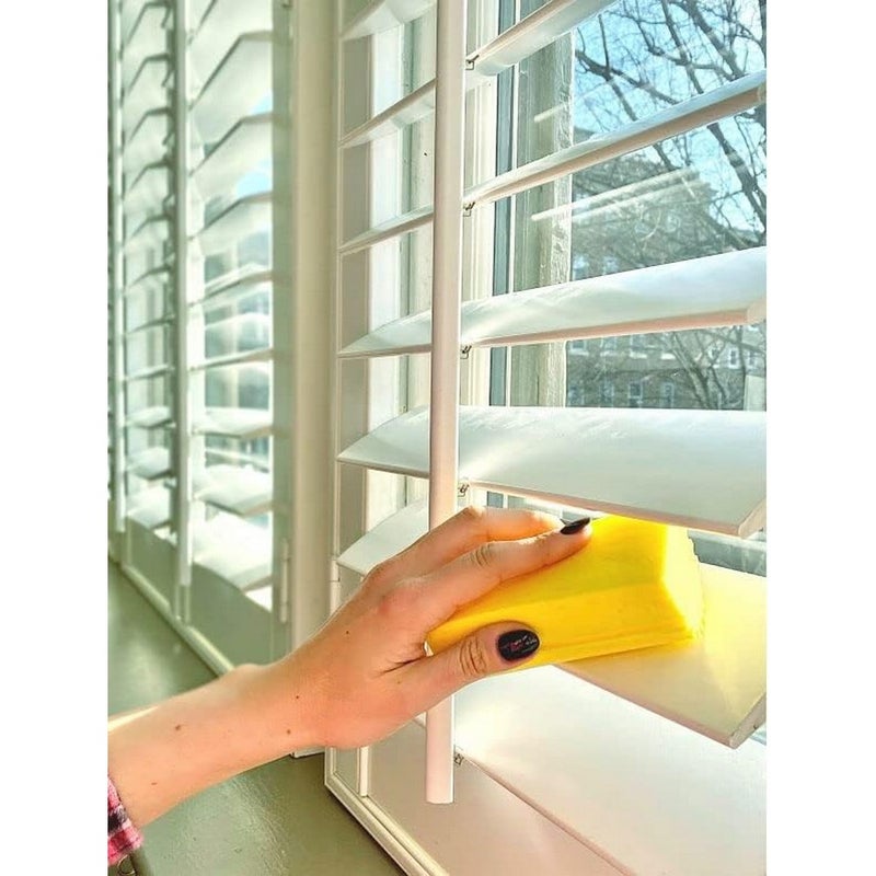 Scrub Daddy Damp Duster, Reusable Foam Cleaning Sponge for Dusting, Household Surfaces, Furniture, Kitchen & Car Cleaning - Yellow - Image 2