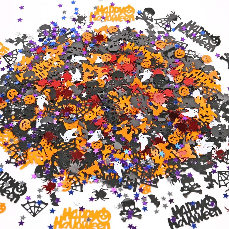Konsait 2000pcs Confetti Table Scatter Pumpkins Spiders Bats Witches Spider Webs Star Cat Ghost Skull for Halloween Party Favor Decorations - Image 5