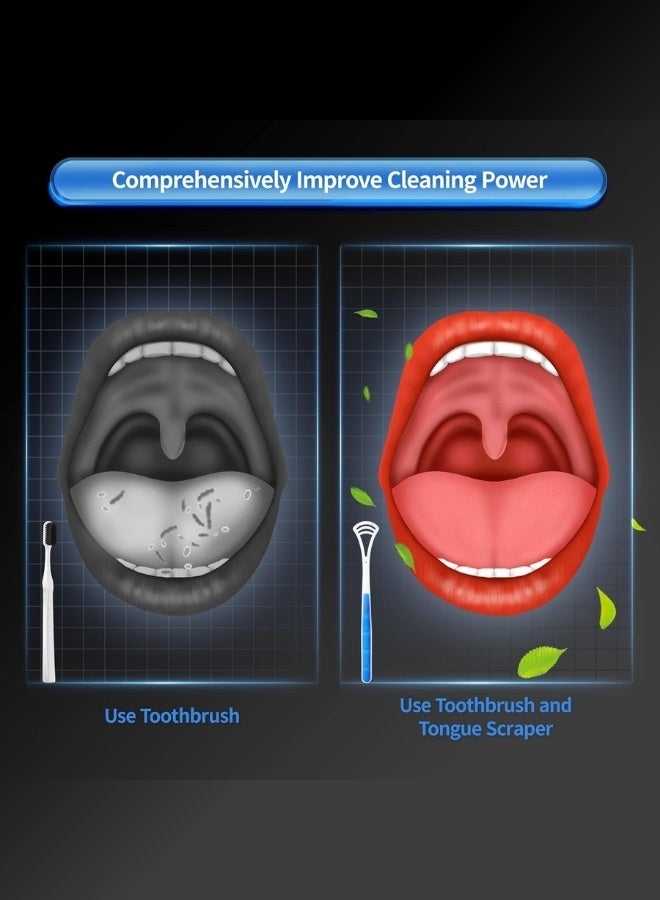 NIKITA.VIVI 2 Pcs Tongue Scraper Oral Tongue Cleaner Mouth Tongue Cleaning Brush Fresh Breath Maker Tongue Cleaner Tool Oral Hygiene Care Brush - Image 4